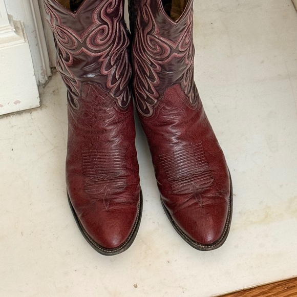 Tony Lama smooth ostrich 10.5 D width USA Made Boots - Picture 1 of 4